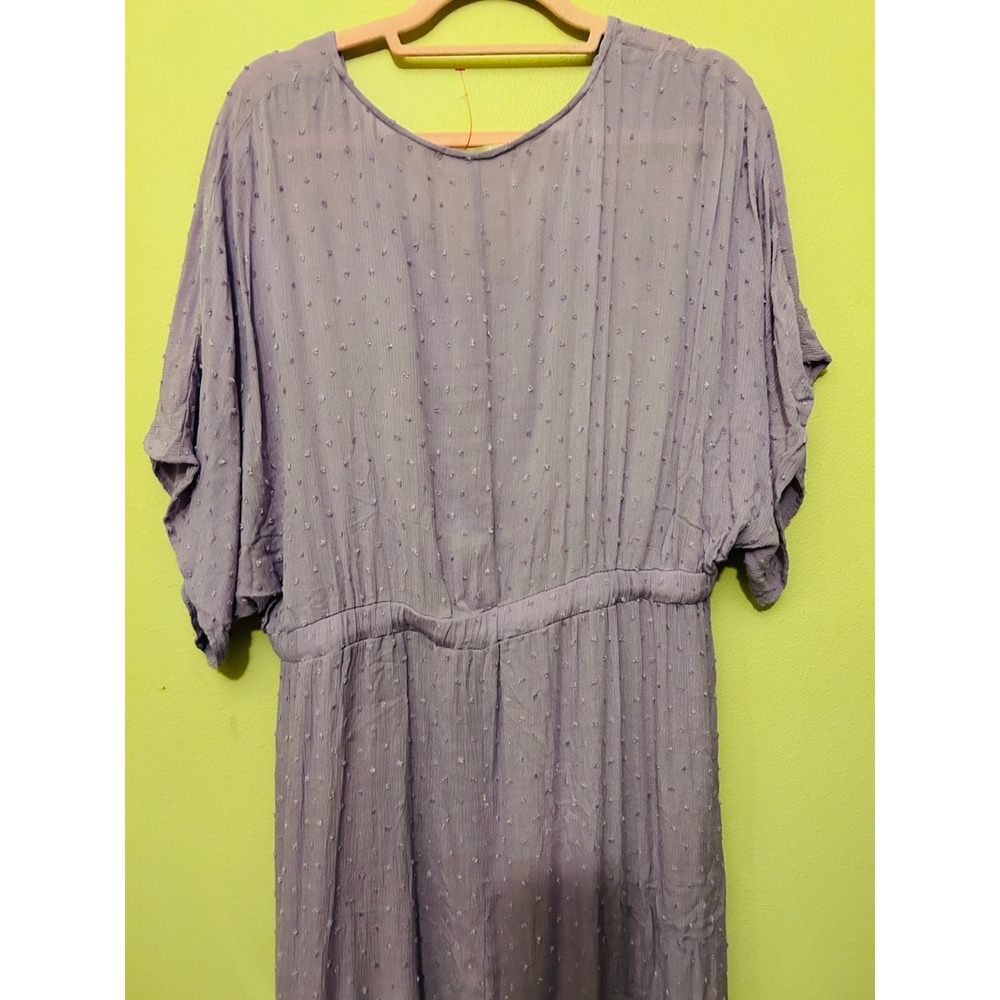 A Beautiful Soul Dress Women B Lavender Excellent Floral Embroidered Swiss Boho - Picture 10 of 12